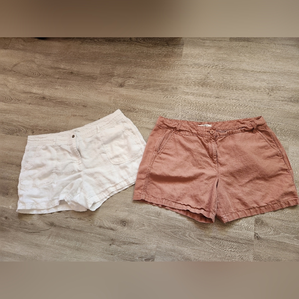 Loft linen shorts